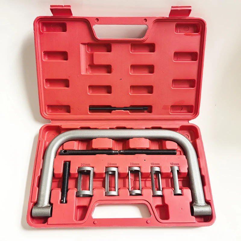 5PCS Valve Spring Compressor Set with 10PCS Valve Spring Removal Tools Solid C Clamp Col