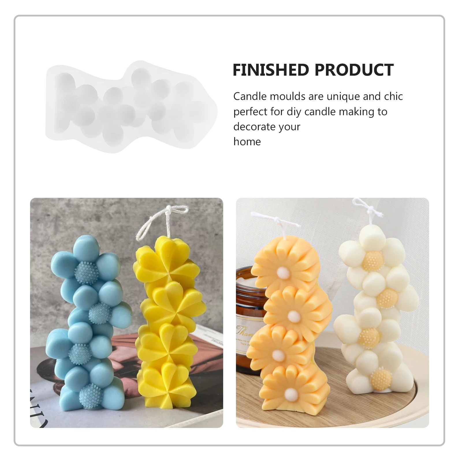 

1pcs Silicone Making Molds For Home Decor Unique Diy String Flexible Reusable Craft Scented Mold Mold