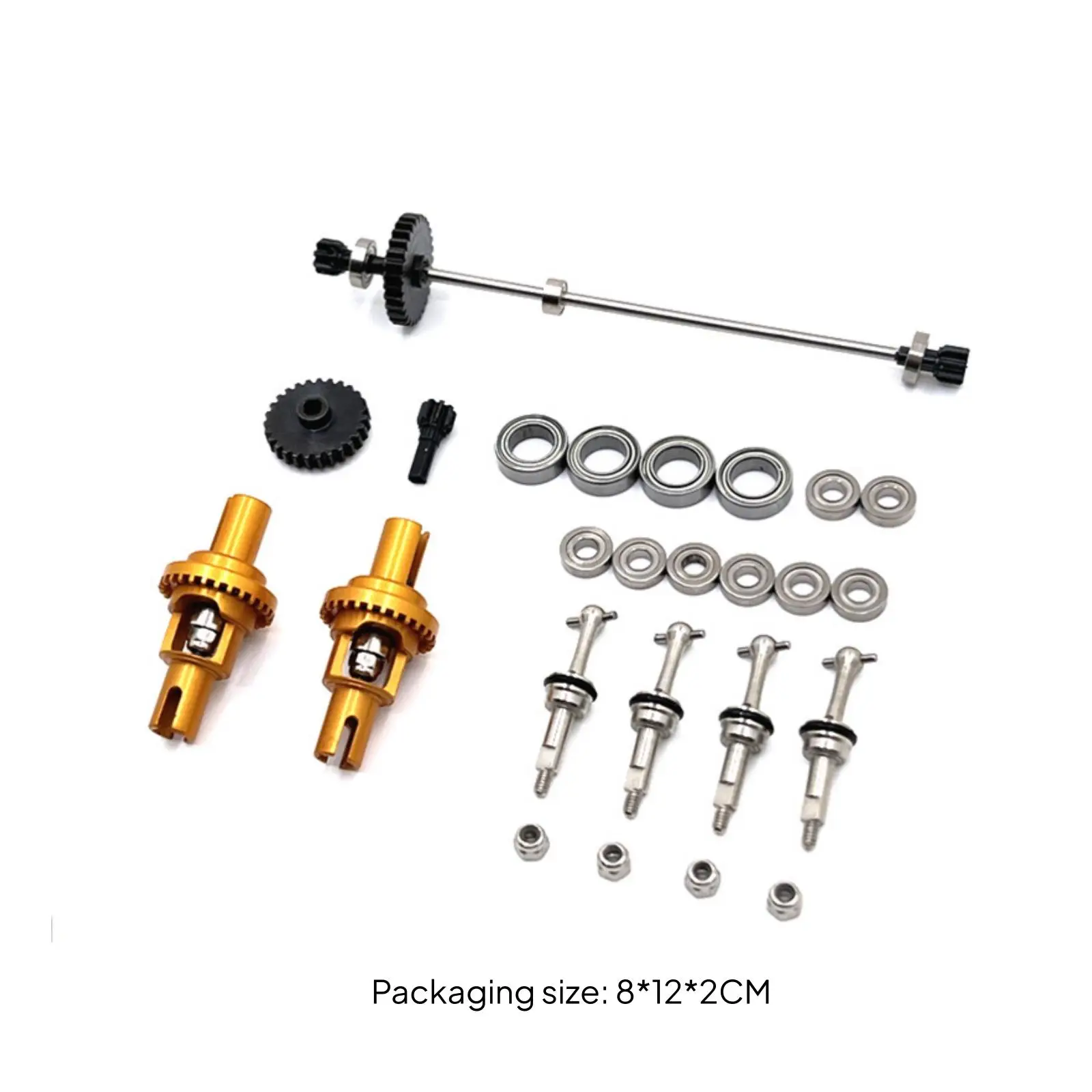 Drivetrain Assembly Assembly 1:28 Scale Differential Set Replacement RC Car Parts for Hobbyists, Builders, Rebuilds