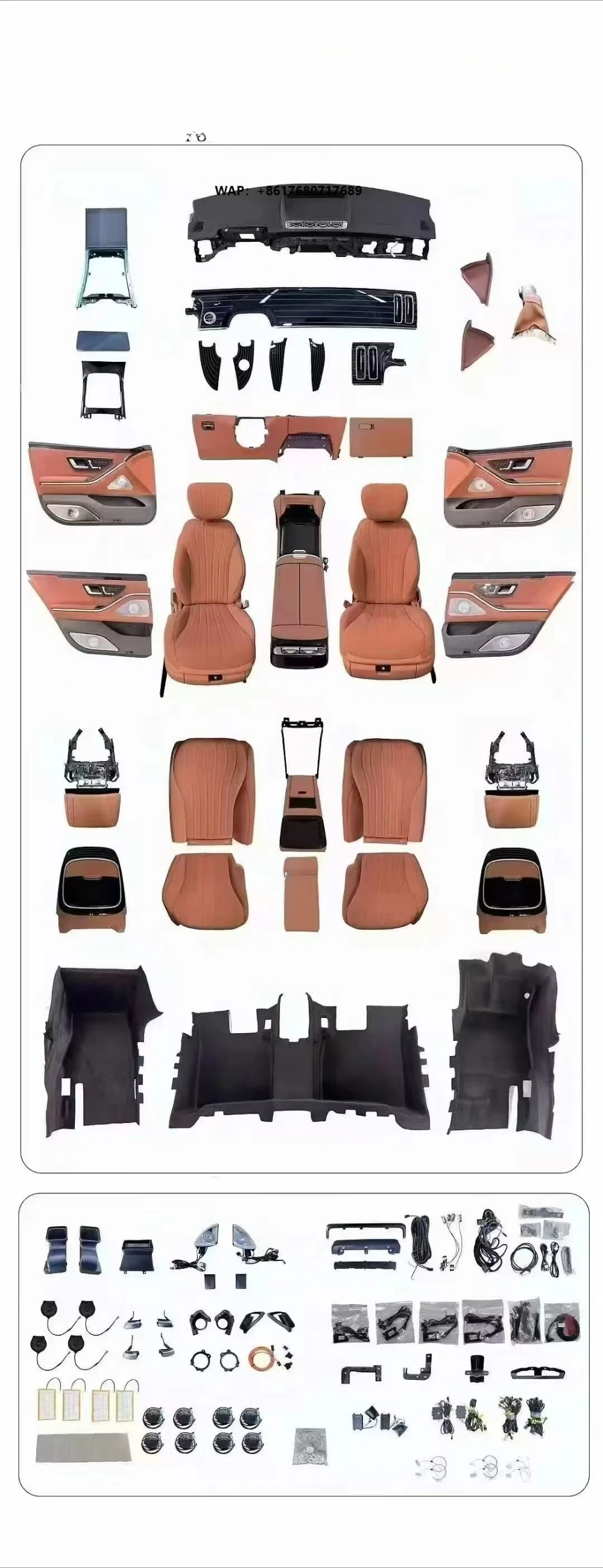 Kit de Atualização de Interior W221 para W223 para Carros Classe S de 2006 a 2013, Acessórios de Interior