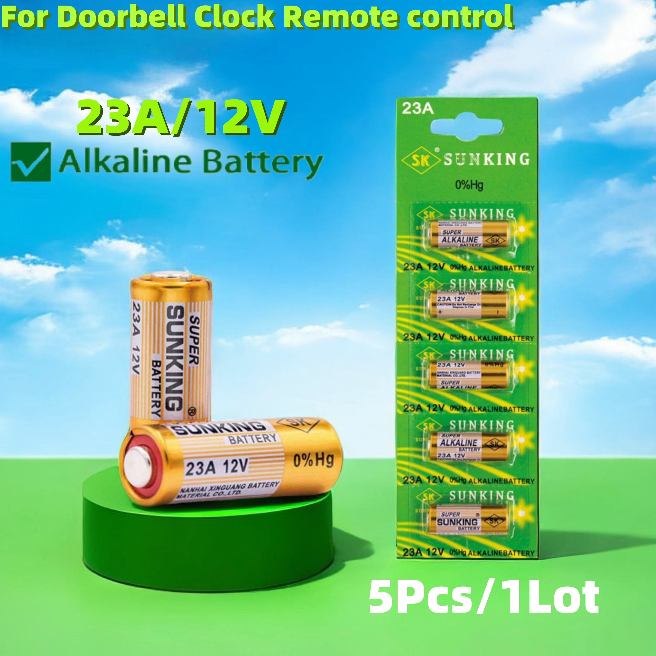 

23A12V battery, suitable for garage electric roller shutter door remote control, garage door remote control, doorbell, etc