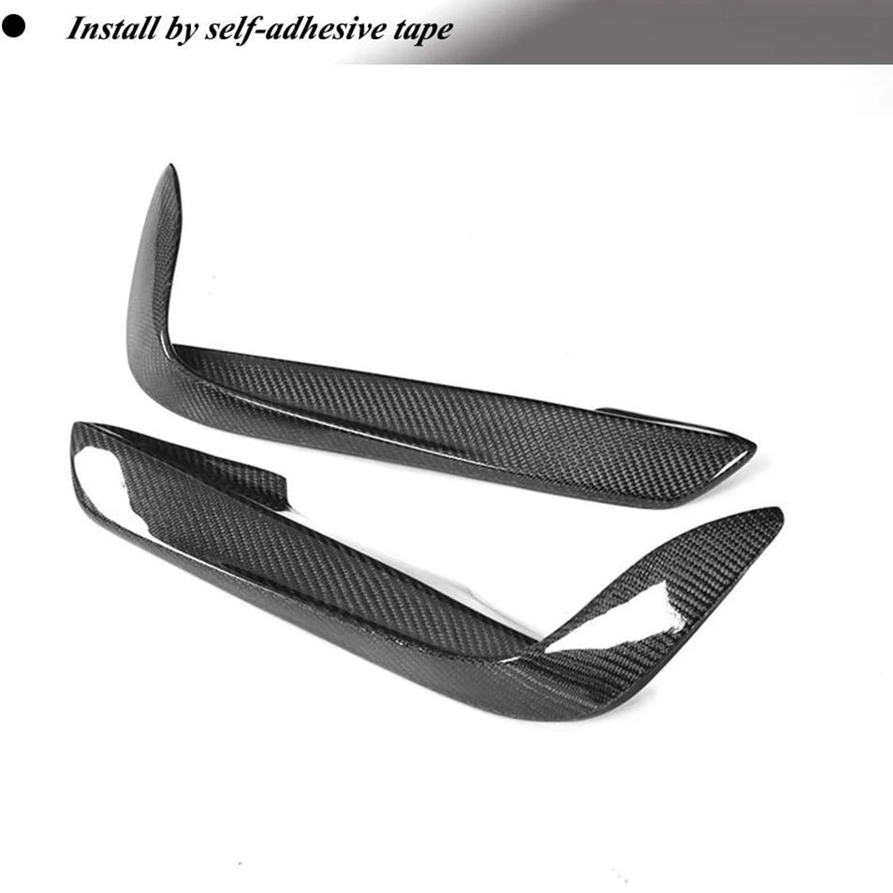 Carbon Fiber Front Bumper Canards Splitters Fog Lamp Cover Trim For-BMW 3 Series F30 F35 318I 320I M Sport 2012 - 2018