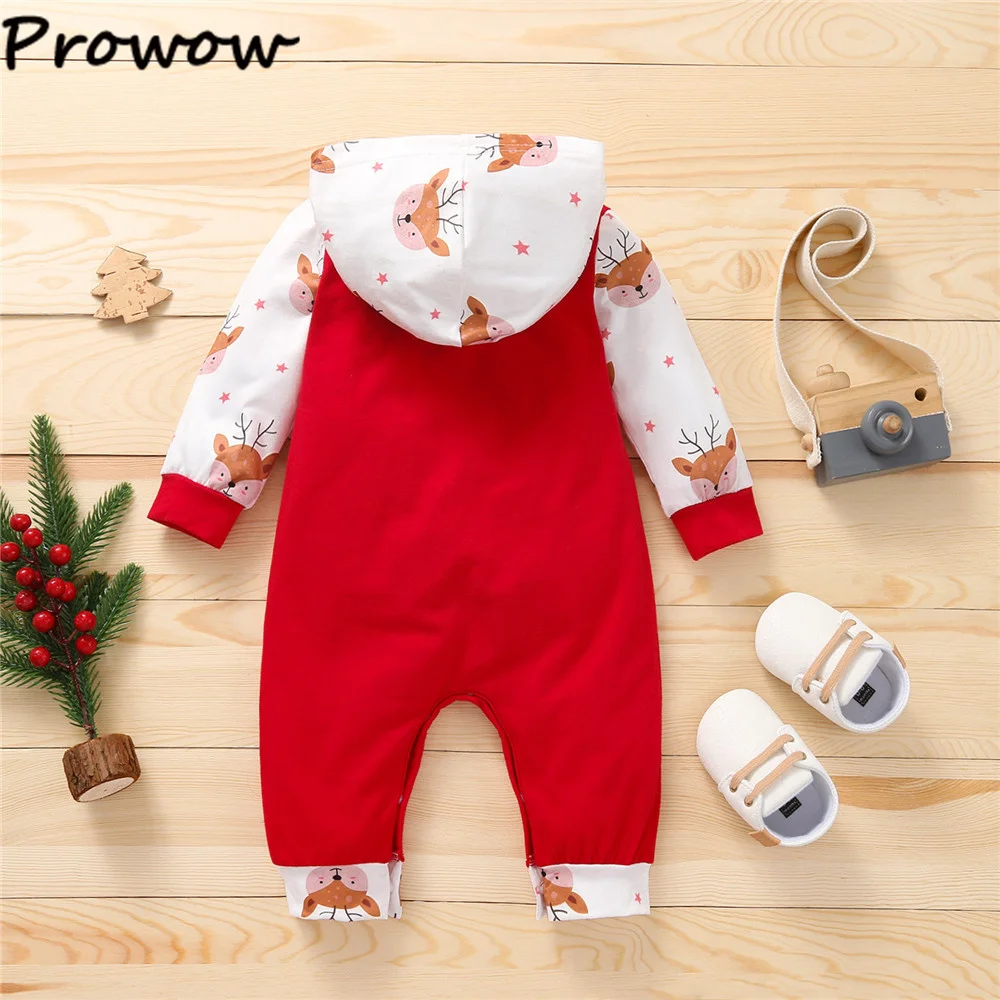 Prowow My First Christmas Baby Clothing Cartoon Deer Tree Christmas Romper Jumpsuit Newborns New Year Costume For Baby Boy Girl