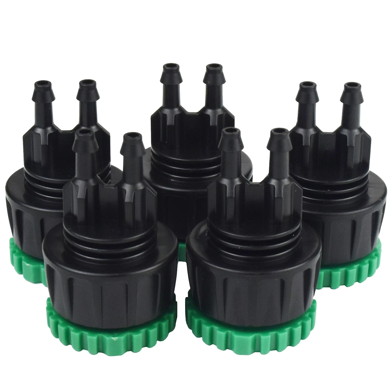 5pcs 1/2 3/4'' Drip Irrigation Kit Tap Adapter Faucet Connector Splitter for 1/4inch 4/7mm Hose Garden Watering System Car Wash