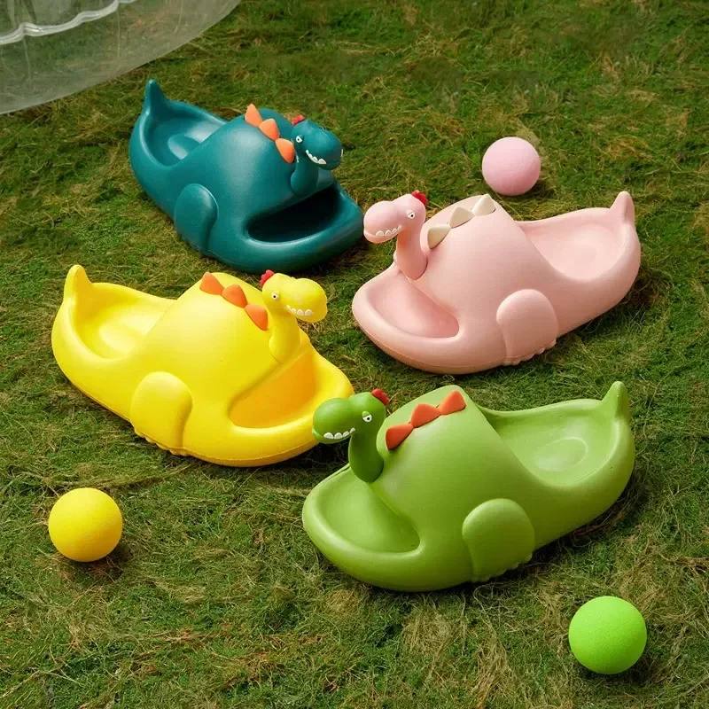 Summer Kid Slipper Boy Baby Beach Shoe Dinosaur Parent-child Slippers Female 3D Dragon Home Cartoon Sandal Children EVA Slippers