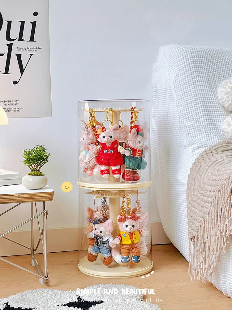

Rotating Storage Box for LinaBell Pendant Transparent Dust-proof Action Figure Display Box Blind Box Display Stand Storage