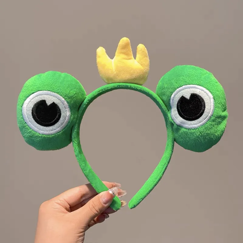 Super cute big Eyed frog hair Band Knitted plush Wash face Headband funny and cute Cartoon Headwear Anti slip Female Headwear