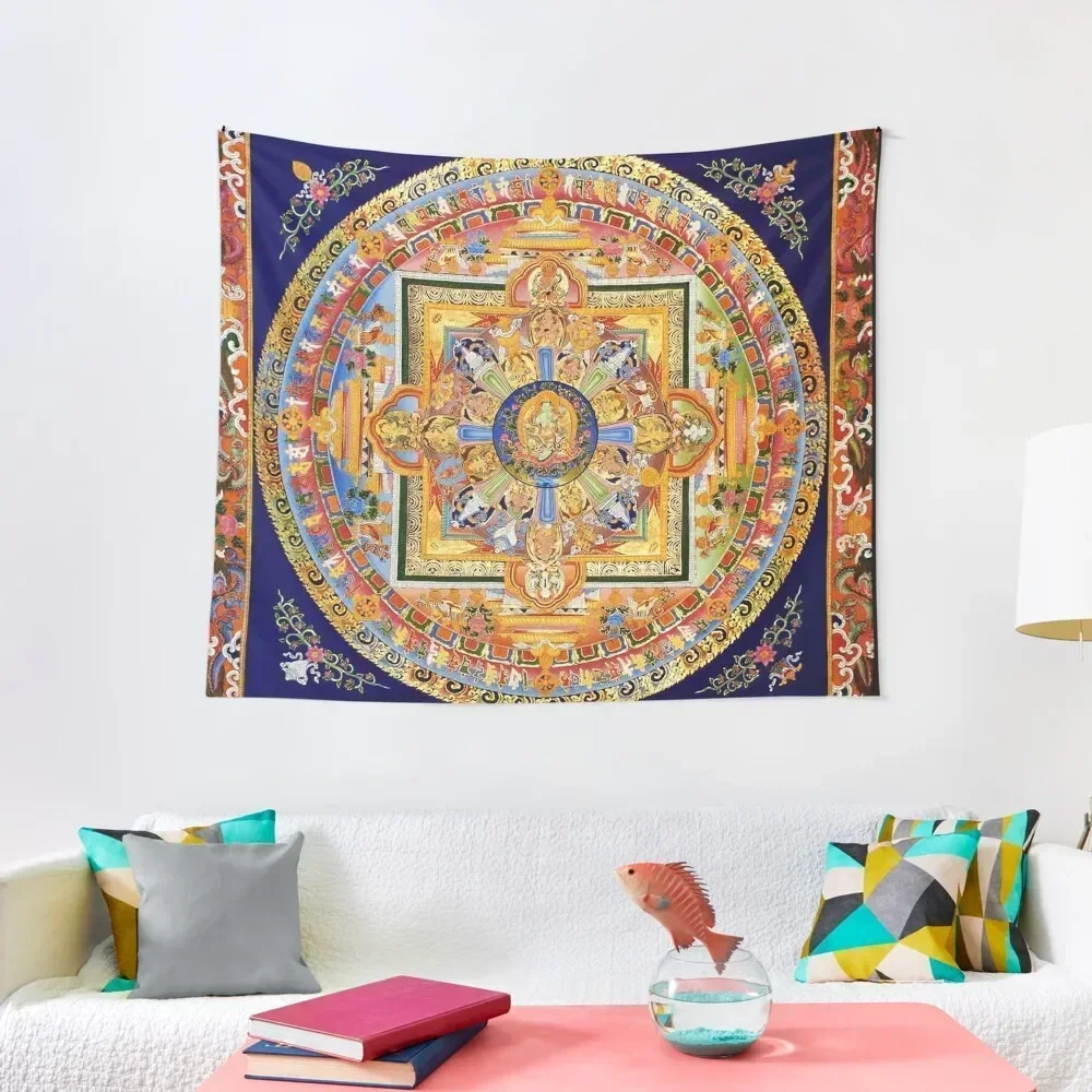 

Buddhist Green Tara Mandala 49 Tapestry Aesthetic Room Decors Tapete For The Wall Tapestry