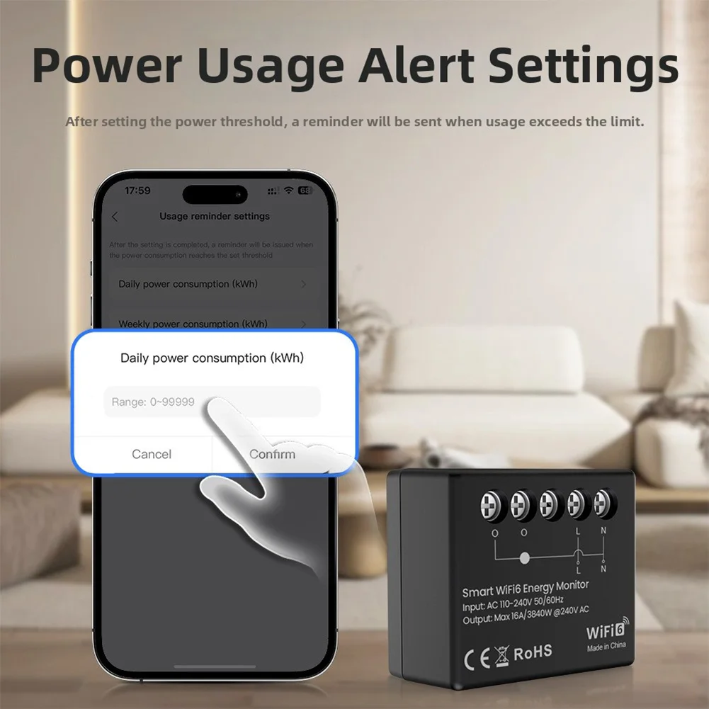 WiFi Power Meter For Smart Real Energy Monitor With Voice Control For For Alexa App Remote Management Electrical Outlet Parts