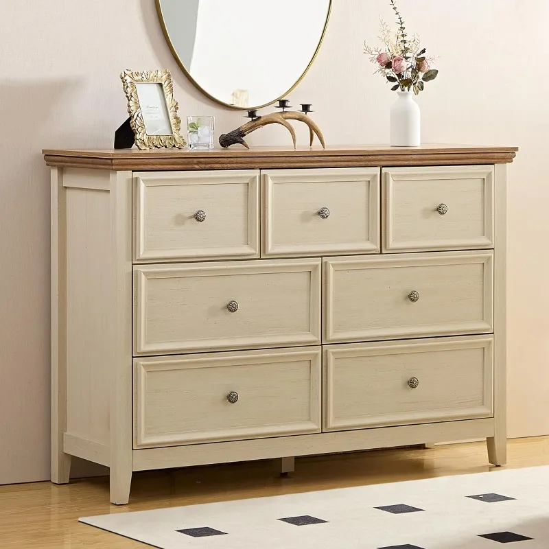 

Dresser for Bedroom,5 Chest of Drawers,Modern Drawer Dresser for Living Room,Beige Storage Drawer Cabinet with Wood Grain