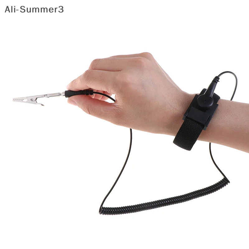 

(YY)1Pc 2025 New Adjustable Anti-static Esd Strap Antistatic Grounding Bracelet Wrist Band Tool