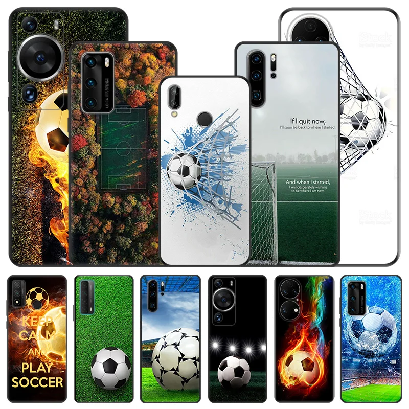 Phone Case For Motorola G200 One Fusion G30 G31 Huawei P20 P30 P40 Lite P-Smart iphone6 Play Football Art Matte Soft Cover