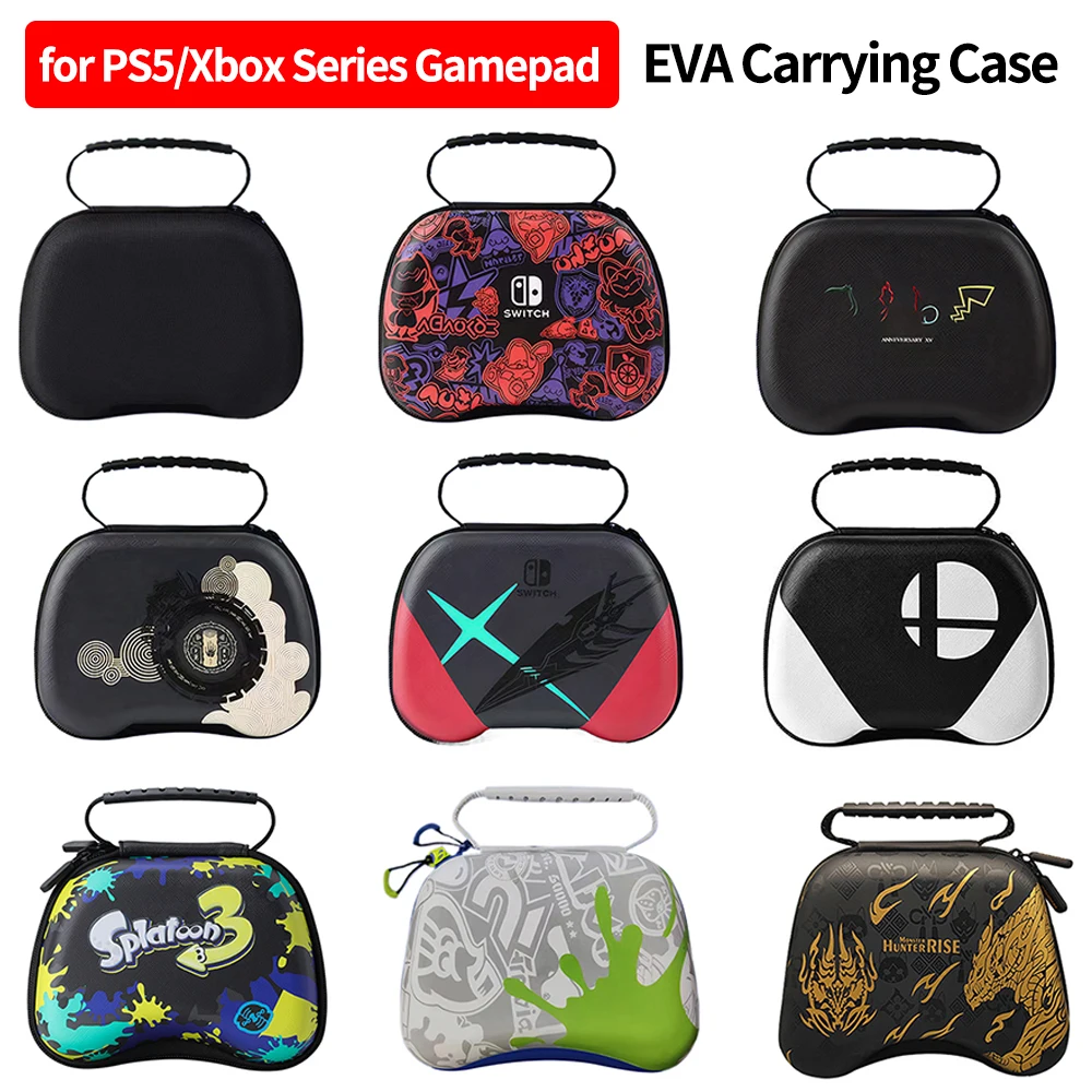 Carrying Case for Xbox ONE S X EVA Portable Storage Handle Bag for PS5/PS4/PS3 Shockproof Protective Case for NS Switch Pro