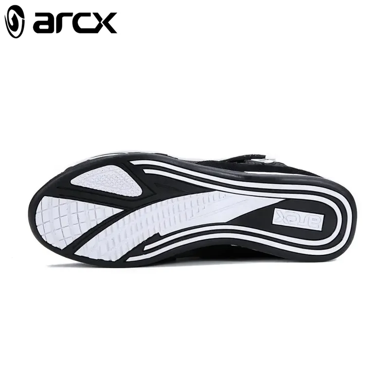 ARCX-Botas de proteção para motocicletas, botão respirável masculino, equipamento de equitação durável anti-queda, sapatos pretos, design de ajuste,