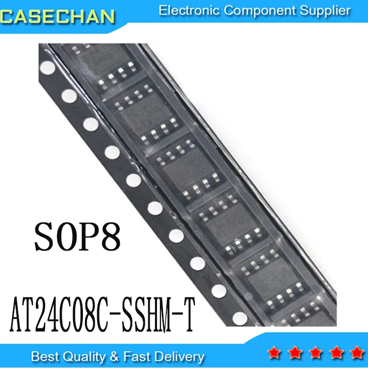 PCS New and Original  08CM AT24C08  SOP8 8Kbit EEPROM AT24C08C-SSHM-T