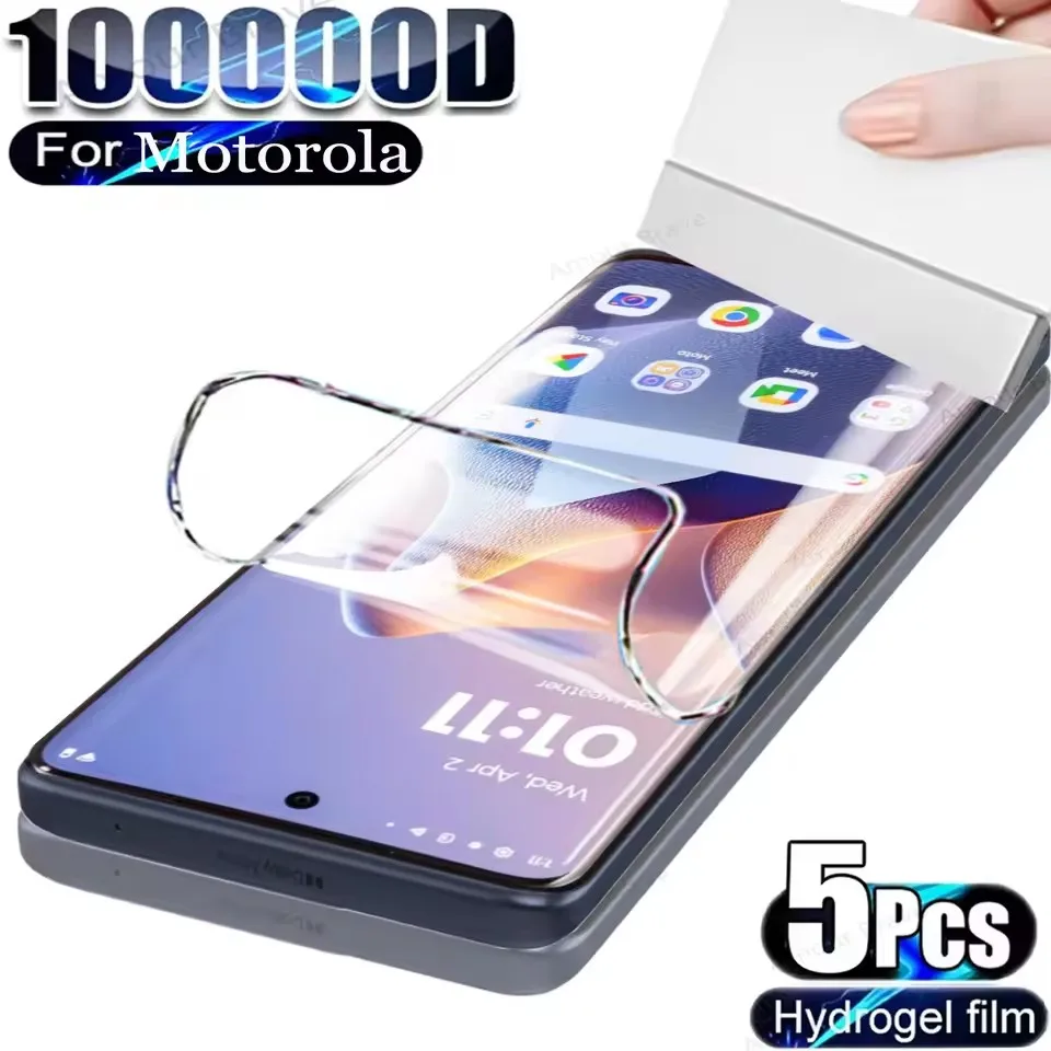 

3-5Pcs Hydrogel Film For Motorola Moto G04s G24 G64 G05 G15 G35 G45 G75 G85 Soft Screen Protector