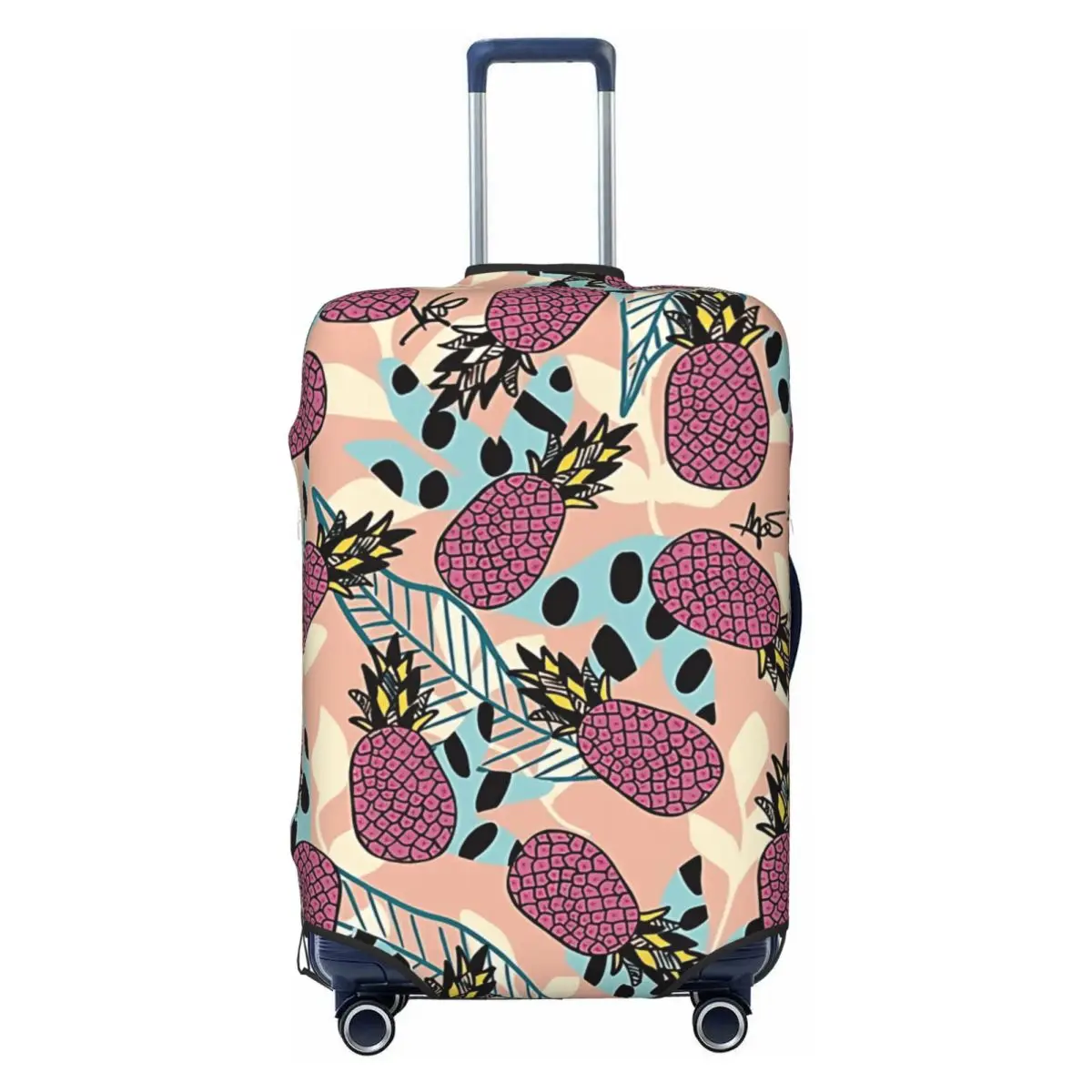

Tropical Pineapple Suitcase Cover Flight Useful Luggage Case Cruise Trip Protector