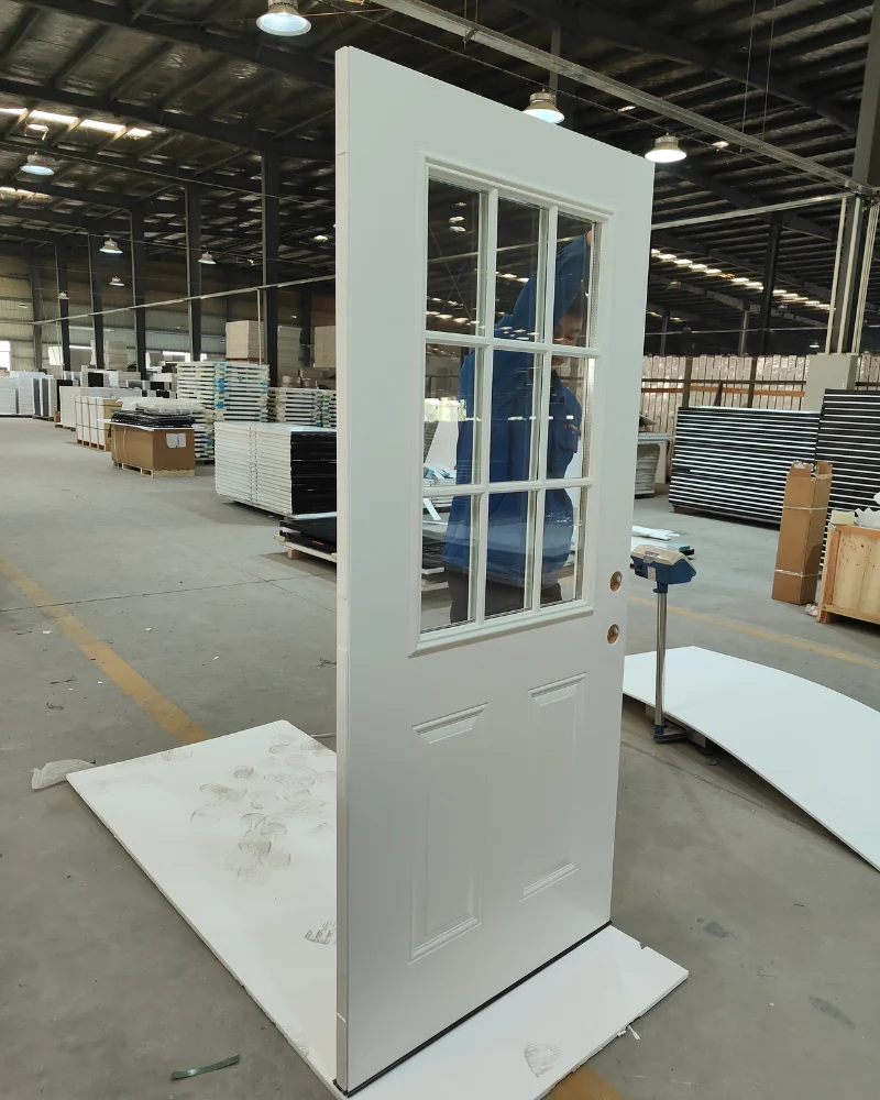 Front DoorSecurity Doors Homes Entrance Steel Custom Size Thickness Grain Mahogany Pattern Waterproof No Rust No Warp OEM ODM