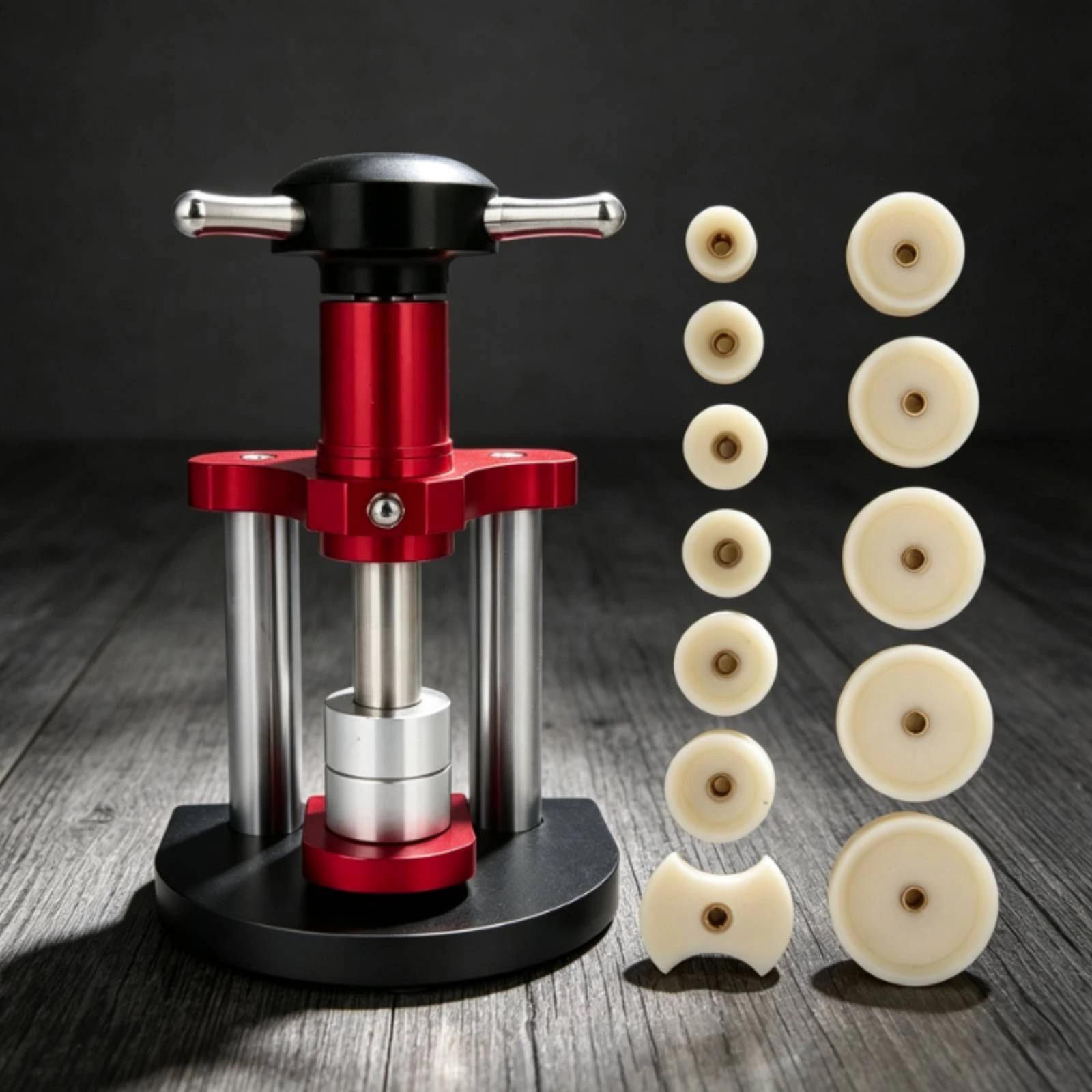 Rotary Watch Case Press Metal Construction Watch Case Press Tool Adjustable Dies for Watchmaking