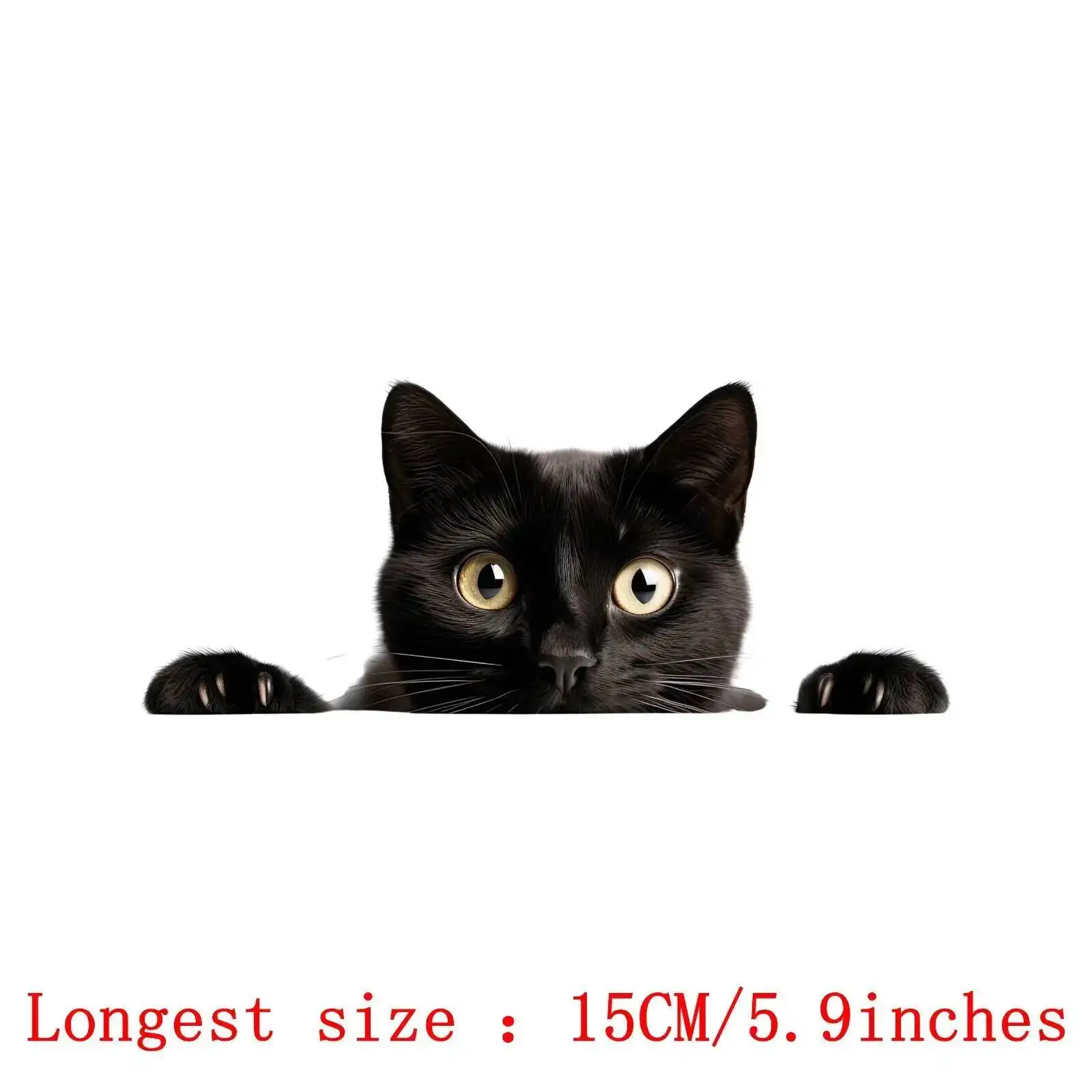 15cm Kids Hide-and-seek Cat Iron On Heat Transfer Sticker For Clothes Pinted Vinyl Thermal Appliques Washable T-Shirt Decal