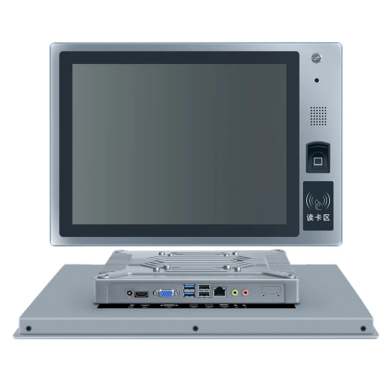 21.5 Industrial Panel PC Touchscreen Monitor With Barcode Scanner Fingerprint For Automation Control Payment Vending Machine