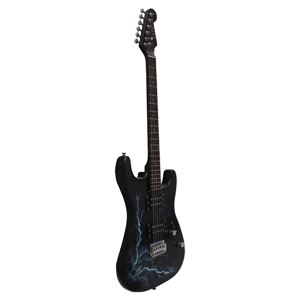 39 Inch 6 Strings ST Electric Guitar 21 Frets Basswood Body Maple Neck Electric Guitar with Picks Amp Strap Guitar Parts