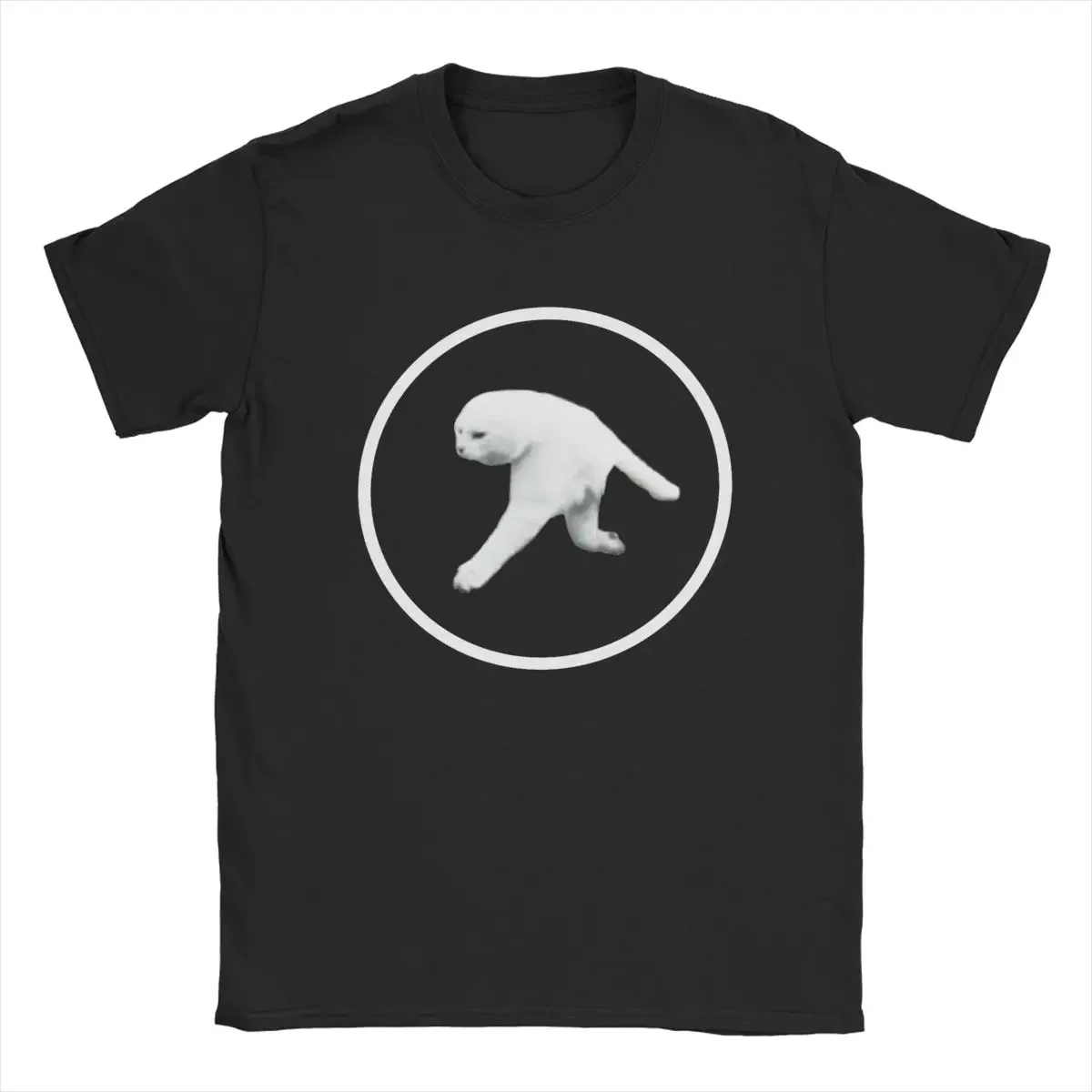 Aphex Twin Two Legged Cat T-Shirt Men Vintage Cotton Tees Crewneck Short Sleeve T Shirt Unique Clothes