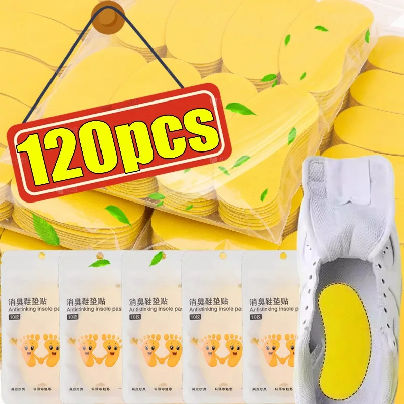 Disposable Shoes Deodorant Sticker Sneaker Inserts Lemon Smell Fresh Patches Odor Removal Insole Fragrance Foot Care Stickers