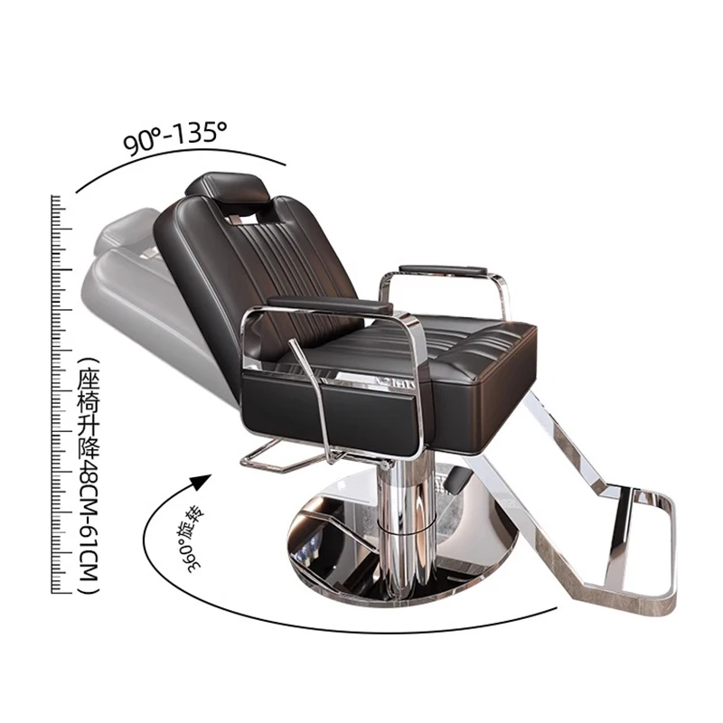 맞춤형 럭셔리 이발사 의자, 리클라이너블 미용실 문신 이발사 의자, 전문 실라 바베리아 상업
