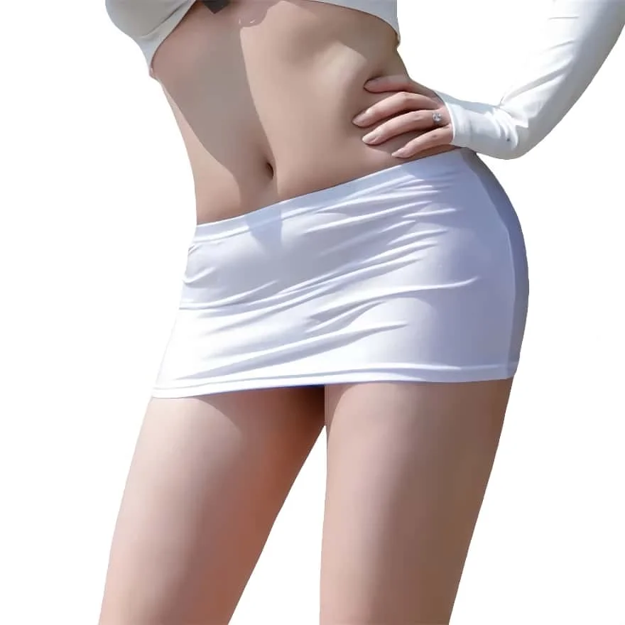 Newjoinfun ชุดเดกระโปรงมินิสเกิร์ตสะโพกแบบบางสีดำซีทรูเซ็กซี่สำหรับสตรีชุดชั้นในกระโปรงบอดี้คอนเสื้อผ้าแฟชั่นฤดูร้อน