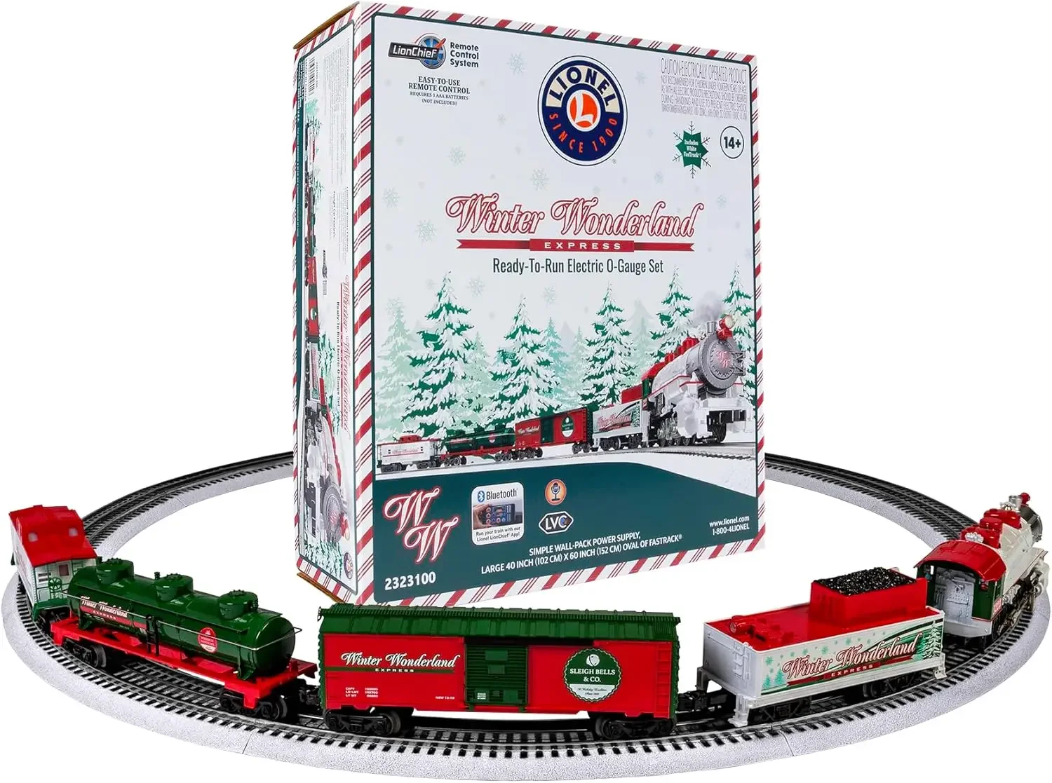 Tools.Winter Wonderland LionChief 5.0 Electric O Gauge Train Set with Bluetooth & Remote One Color