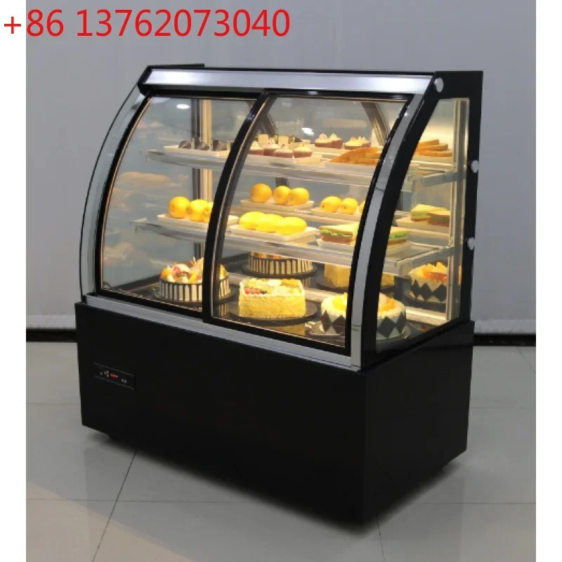 custom.900mm length factory Cake fridge baking display Commercial straight cake counter curved cake cabinet