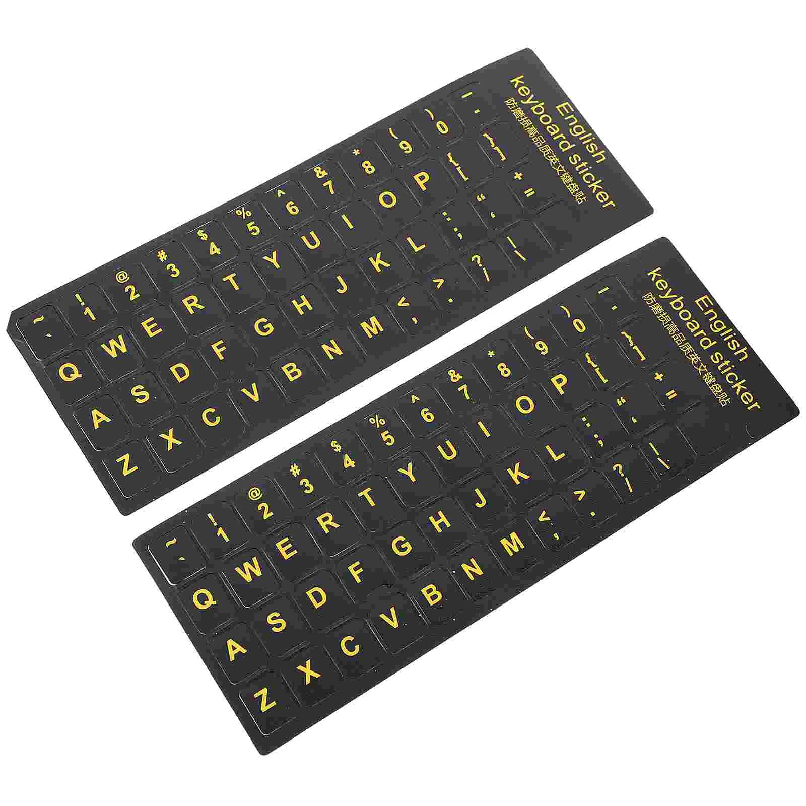 

2 Sheets Computer Keyboard Stickers Letter Nail Label Laptop Accessories Pvc Material Decals for Stand