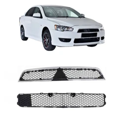 2 Pieces Up or Down Grille for Lancer Ex Cy 7450A093 2007-2015 Bumper Net for Cy Bumper Lip Corner Cover Not for Lancer Gt Evo
