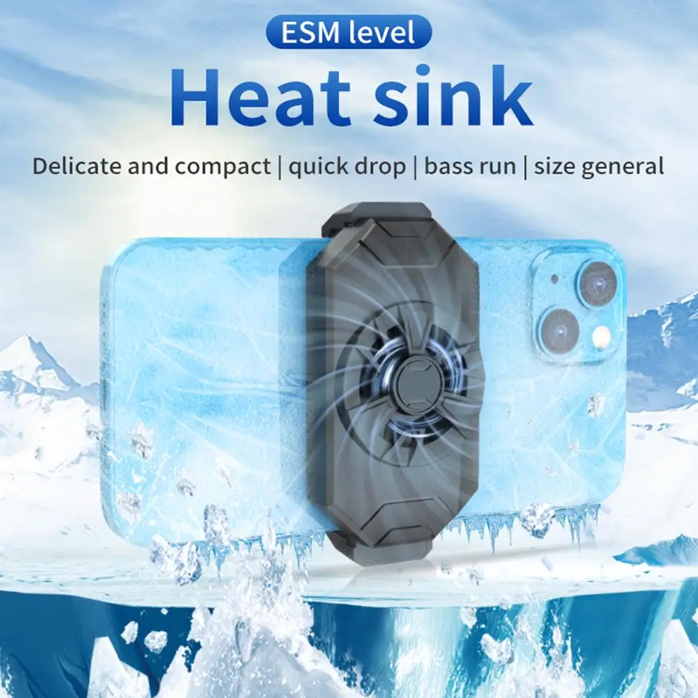 Mobile Phone Back Clip Fan Mini Cooler Radiator Mini Portable Heat Sink For Phone Game Accessories Y3j9