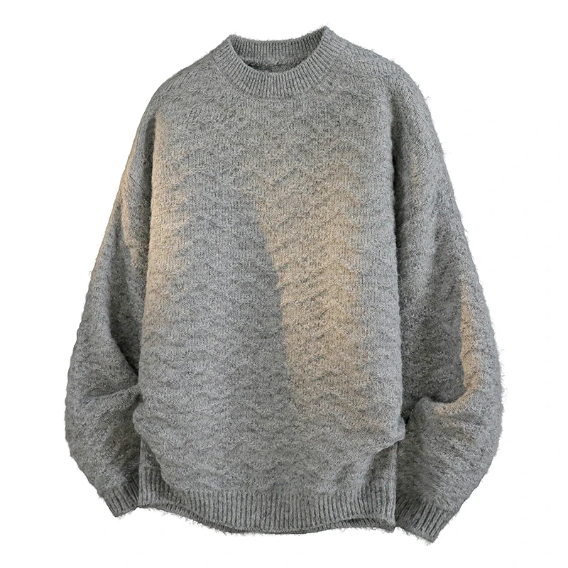 

Men's High-quality Windproof Warm Printed Round Neck Pullover Sweater for Home Use Comfortable Versatile Breathable Knitted Top