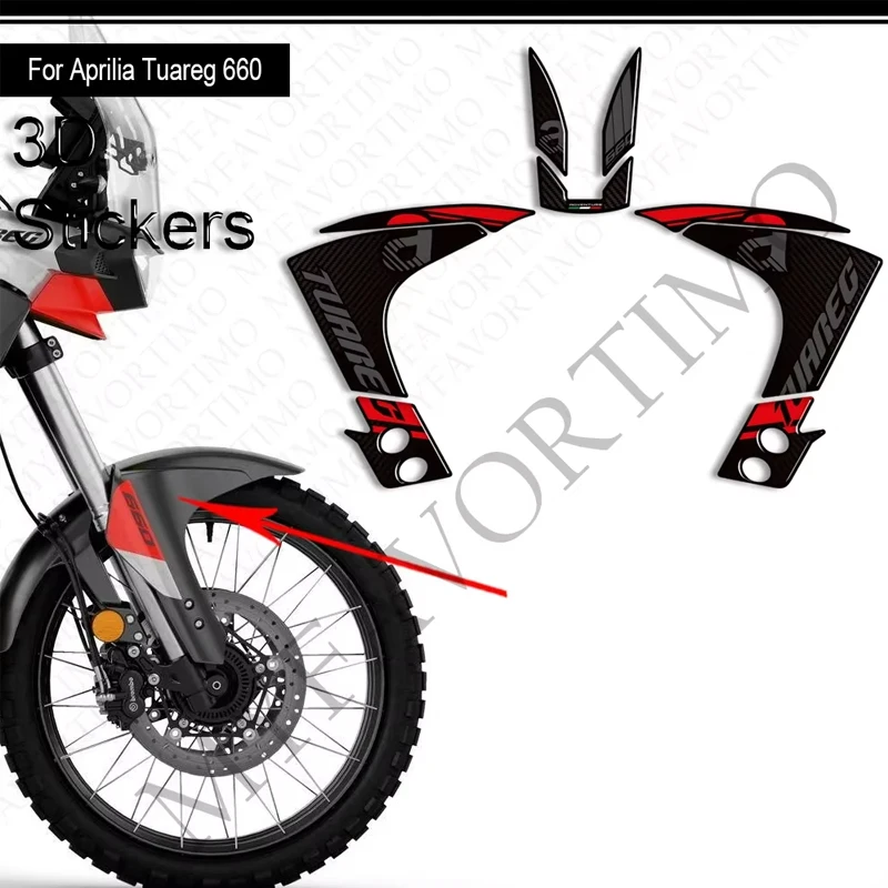 2022-2026 For Aprilia Tuareg 660 RALLY Tank Pad Bike Protection Adventure Handshield Windshield Handguard 3D Stickers Decals 6
