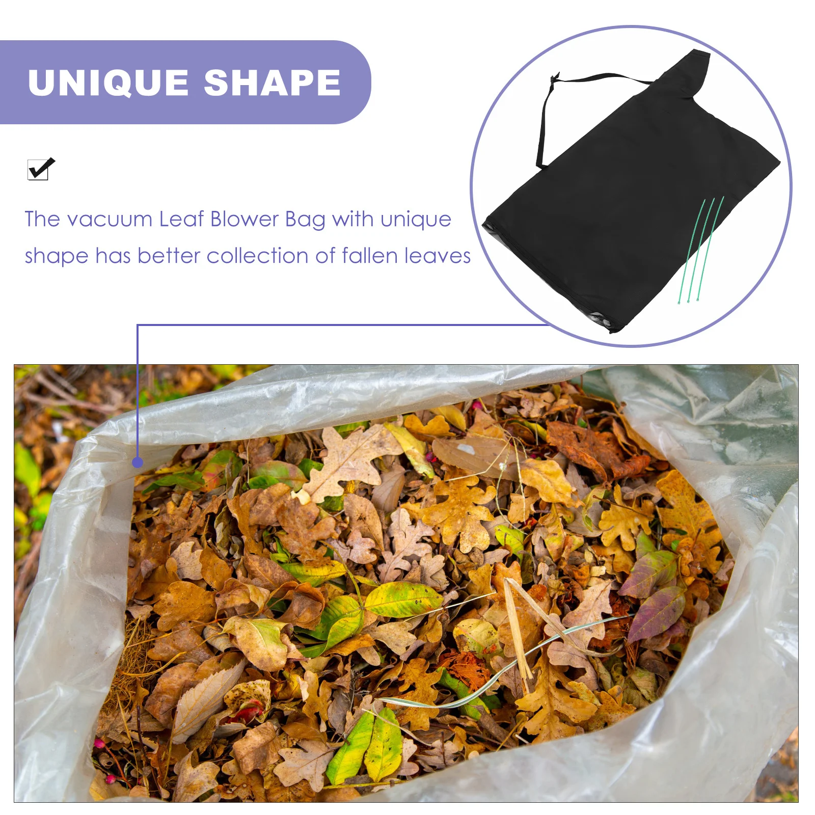 

Leaf Blower Bag Replacement High-Capacity Oxford Cloth Vacuum Bag For Outdoor Lawn Garden Leaf Collection Durable Storage Pouch