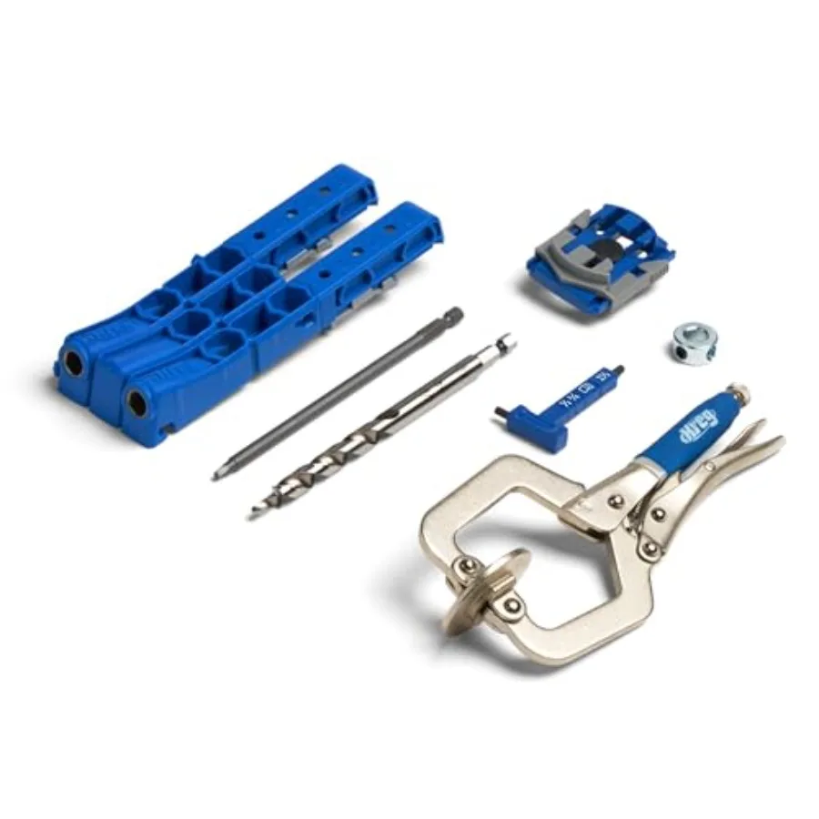

KPHJ320-22 Pocket-Hole Jig 320 with Classic 2 Inch Face Clamp - Small Durable Jig for Tight Spaces - Easily Adjustable Drill Gu