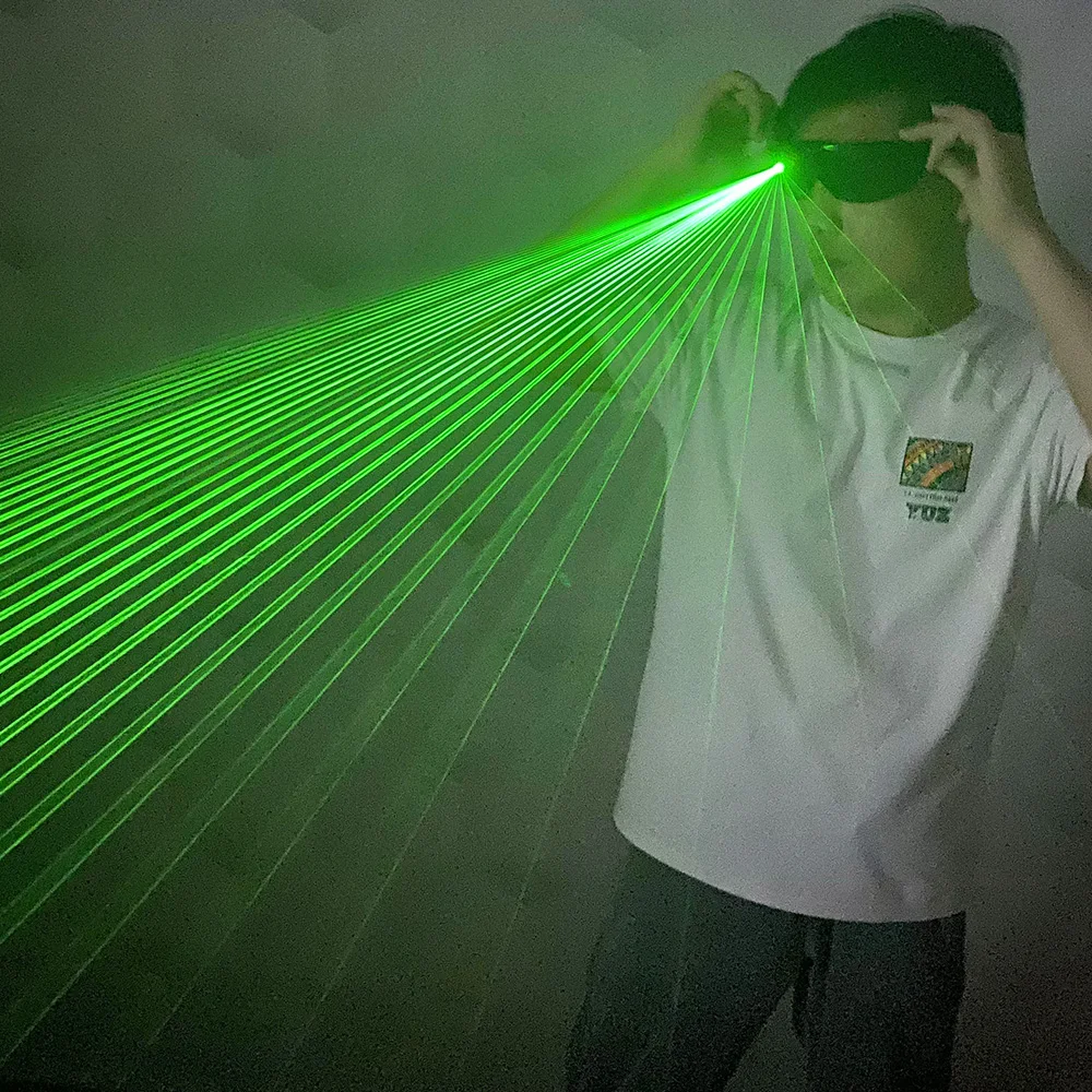 Green Laser glasses Multi-beam Laser glasses LED Glasses Gloves DJ Club Party Festival stage show glow-in-the-dark clothing show