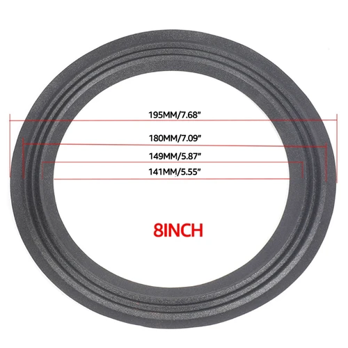 Imagen 1 del producto Kit de reparación de anillos de borde envolvente de espuma de altavoz 066A, 2 paquetes de goma de reparación de 6,5 ''/8''/10 ''/12''/15''
