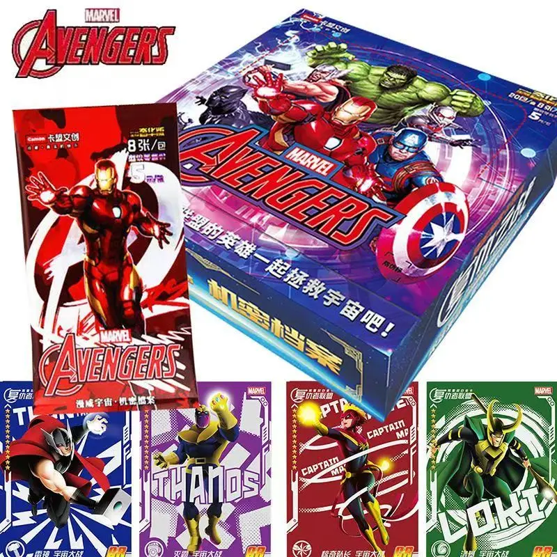 Tarjetas Coleccionables Raras KAYOU Originales de Marvel Avengers CR, Colección de Superhéroes Iron Man, Thor, Capitán América, Juguetes de Regalo