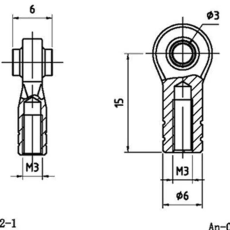 

1/14 LESU RC Model Metal Rod Joint Bearing For Assembling M3 Shaft Truck Car Tractor Dumper Outdoor Toys TH10266