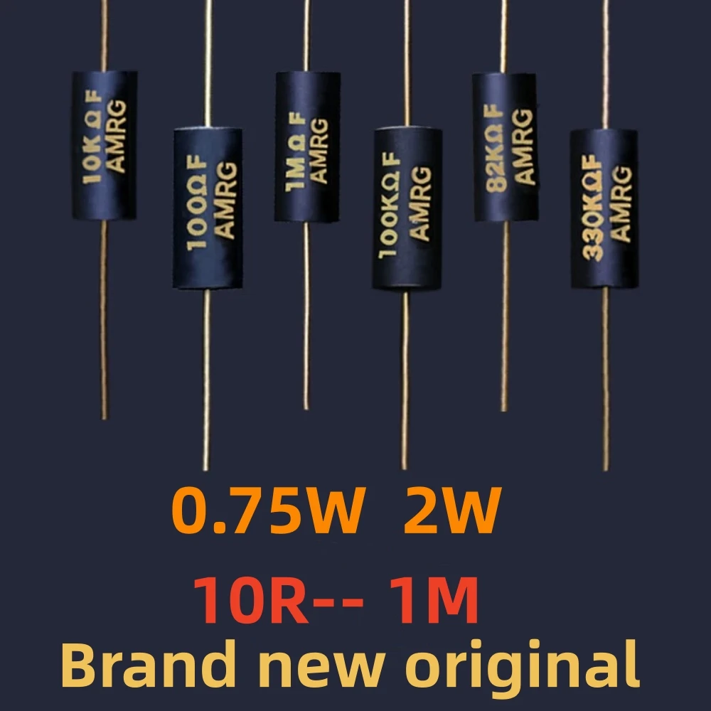 

2pcs/lot Japan original 3/4W 2W 10R-1M series national treasure grade carbon film gold foot HIFI fever audio resistance FOR AMRG