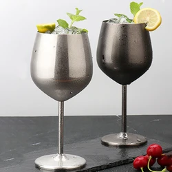 1pc Stainless Steel Wine Glass, Champagne Glass, Whiskey Glass, Creative Metal Goblet Red Wine Glass, Barrel-Type Drop-Resistant