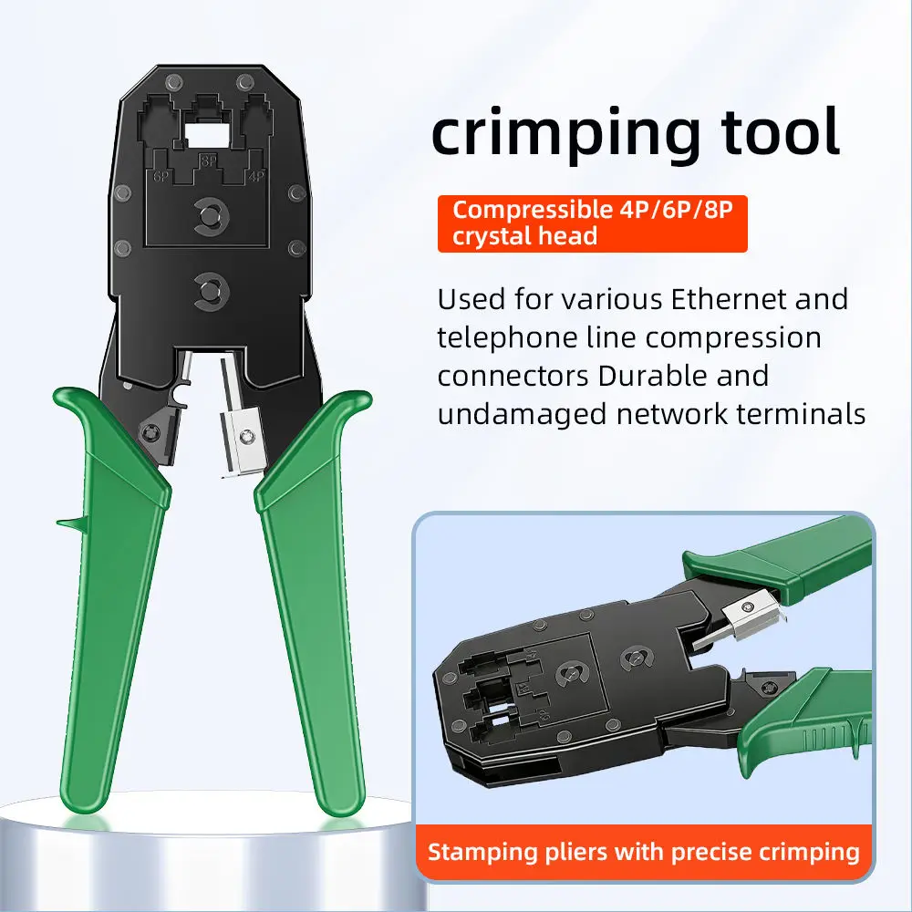 RJ45 RJ11 RJ12 Network Tool Kit Cable Tester Crimper Stripper Wire Cutter Screwdriver for Ethernet FTTH Telecom Network Repair - view 5