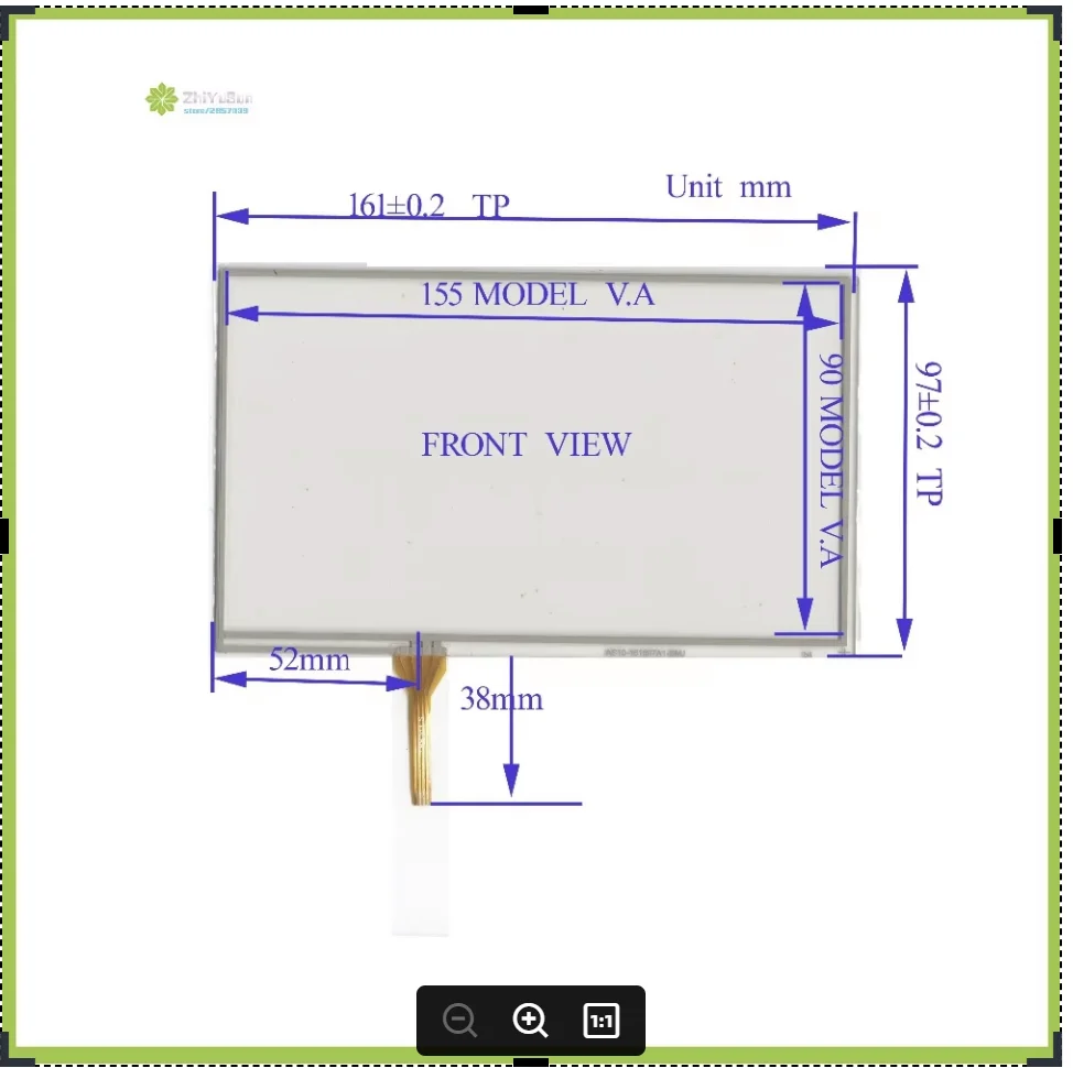 

ZhiYuSun A2286F-G compatible 161mm*97mm NEW 7 inch 4 line For Car DVD touch screen panel 162*100 Sensor glass Welding type