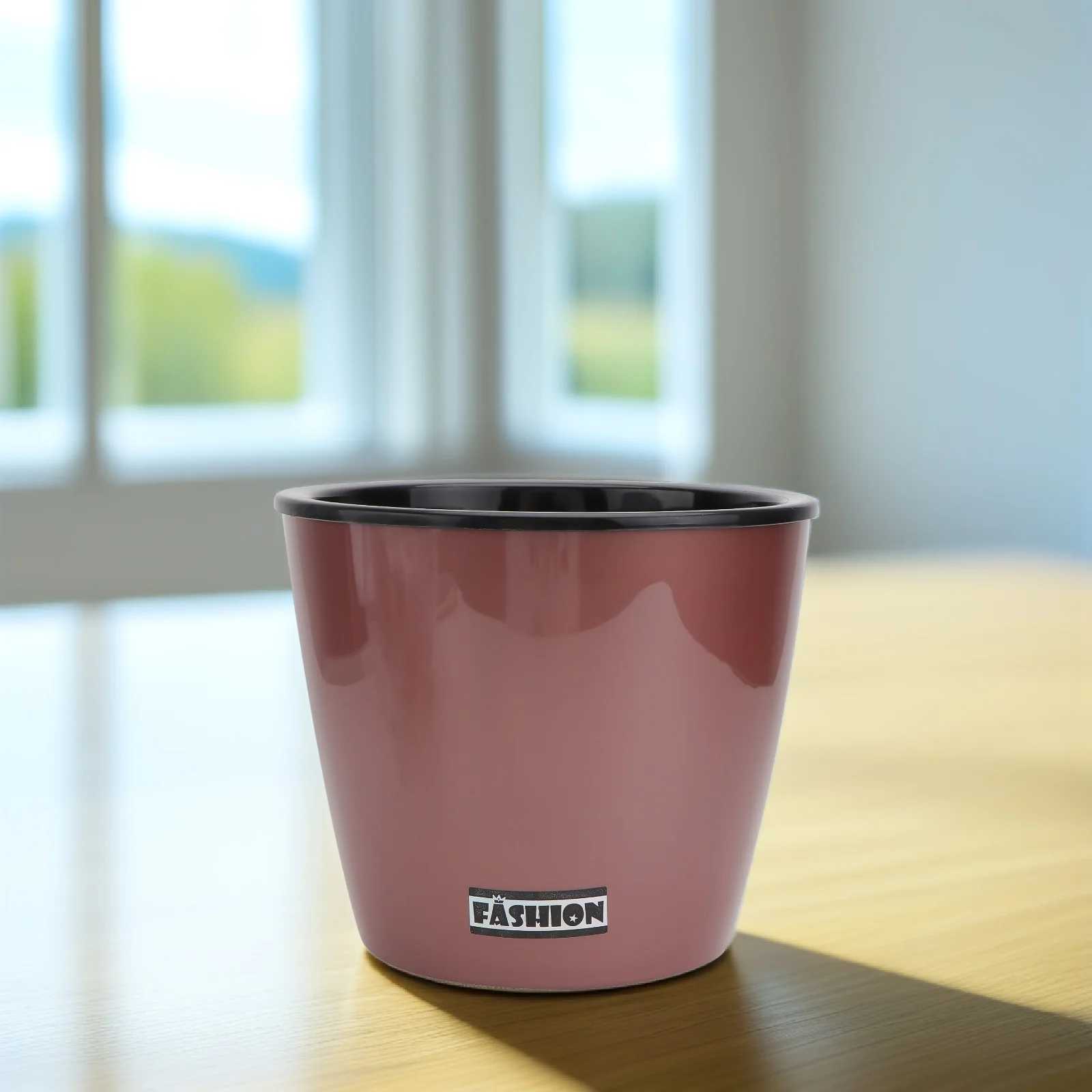 

1pc Automatic Water Absorption Flower Pot Vertical Grain Plastic Planter For Indoor Outdoor Use Storage Water Flowerpot No