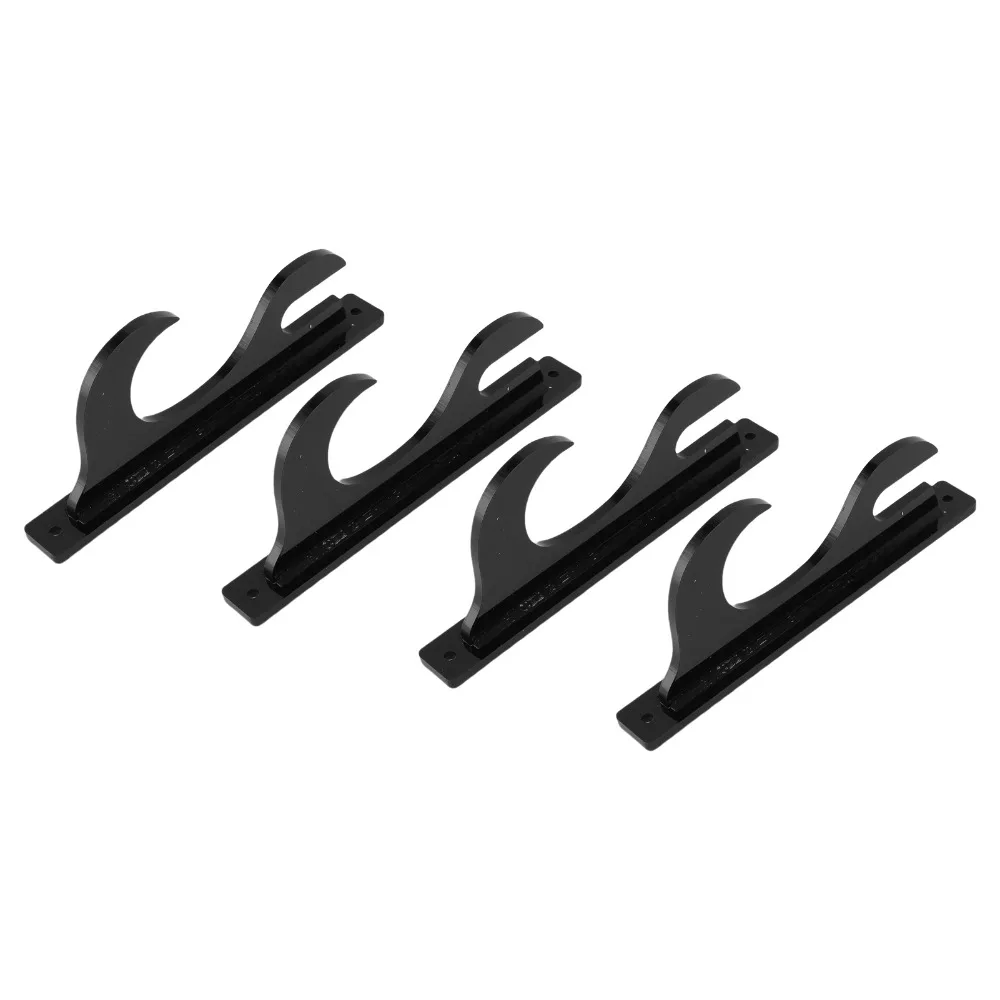 4Pcs Premium Acrylic Wall Mount Sword Stand Black 16.5x7cm 2 Tier Sword Rack Sword Display Holder Living Room Display