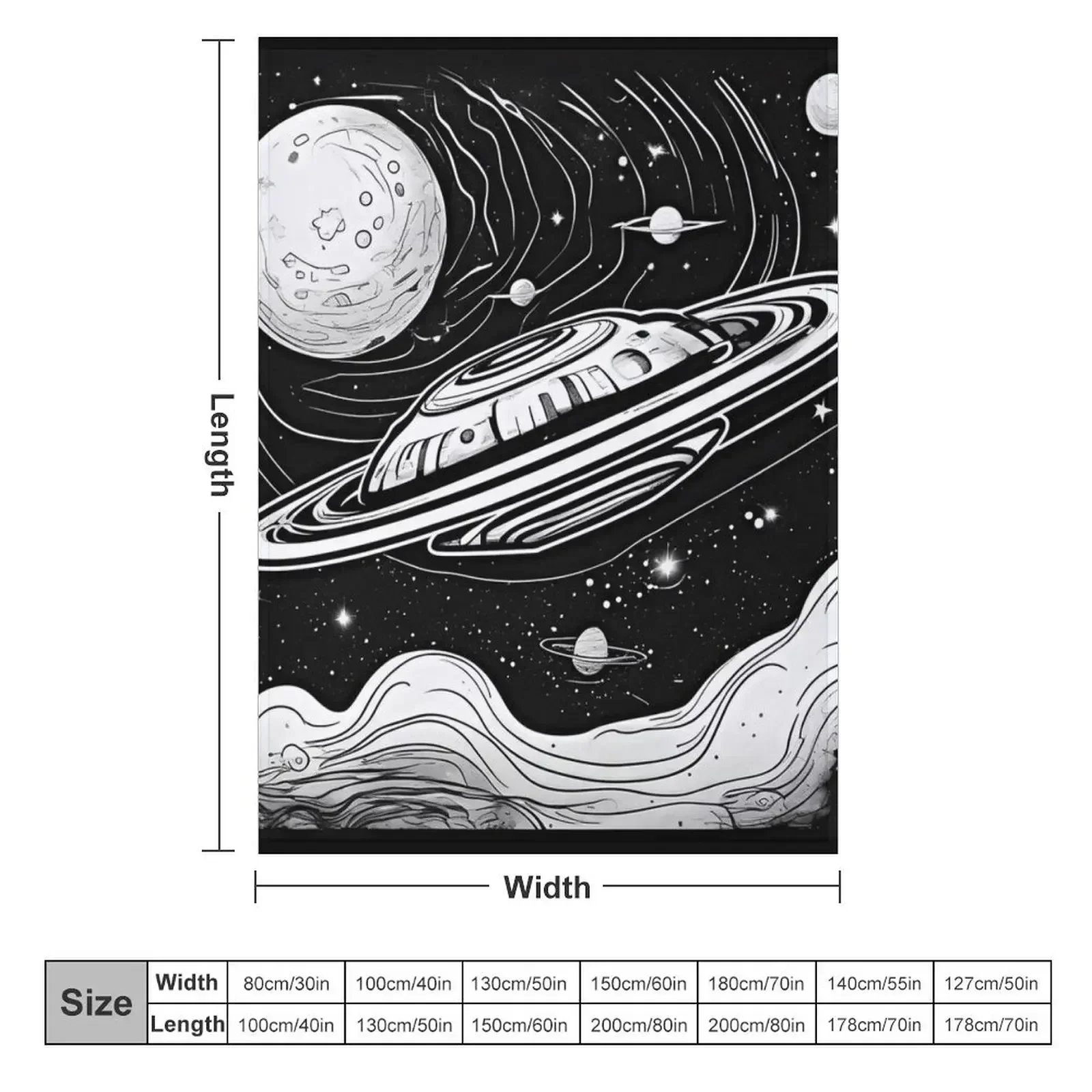 Interstellar journey Throw Blanket Quilt Retros Plush Soft Plaid Bed covers Decorative Sofas Blankets